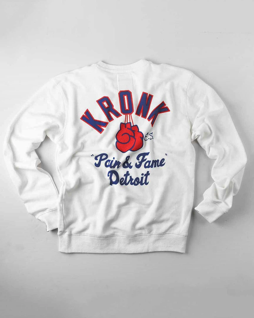 NEW ARRIVALS Kronk 'Pain & Fame' Ivory Sweatshirt 10 NEW ARRIVALS Kronk 'Pain & Fame' Ivory Sweatshirt