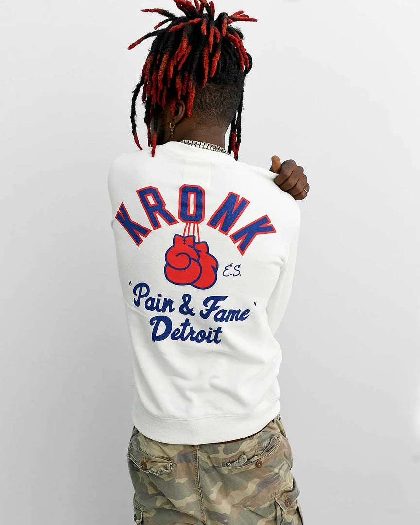 NEW ARRIVALS Kronk 'Pain & Fame' Ivory Sweatshirt 3 NEW ARRIVALS Kronk 'Pain & Fame' Ivory Sweatshirt