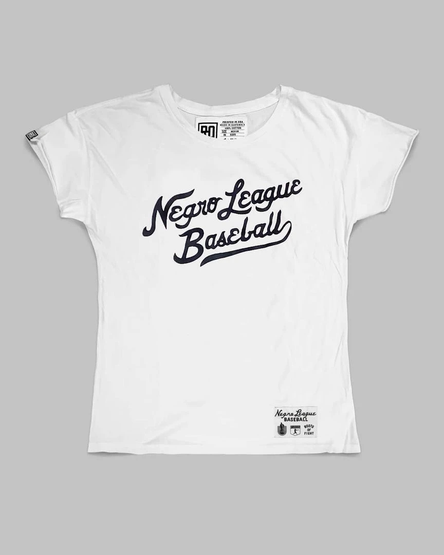 NLB Negro League Baseball Script Women's Tee SPORT AND ICON 9 NLB Negro League Baseball Script Women's Tee SPORT AND ICON
