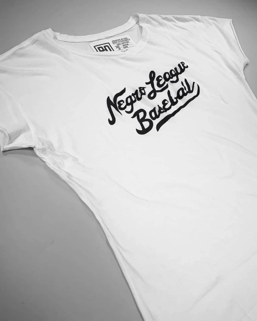 NLB Negro League Baseball Script Women's Tee SPORT AND ICON 8 NLB Negro League Baseball Script Women's Tee SPORT AND ICON