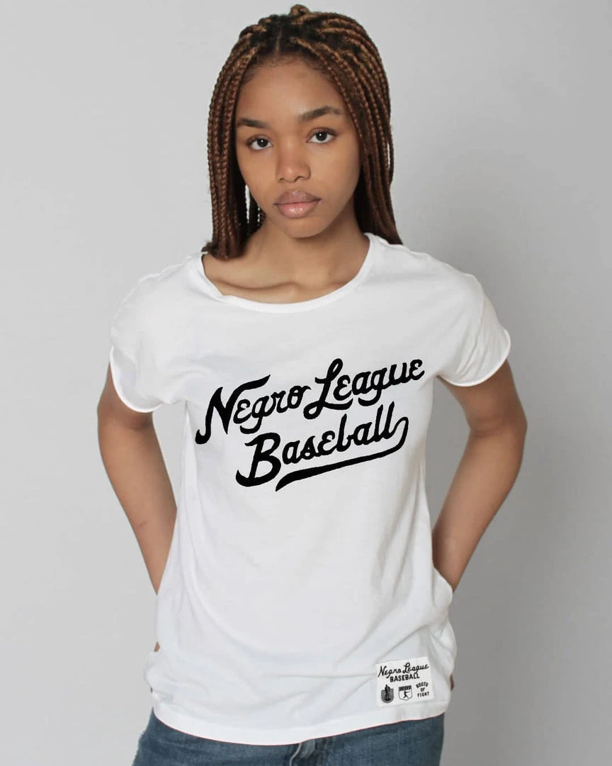NLB Negro League Baseball Script Women's Tee SPORT AND ICON 3 NLB Negro League Baseball Script Women's Tee SPORT AND ICON