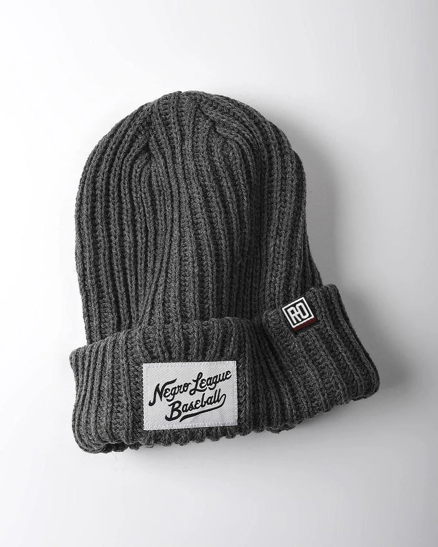 NLB Script Chunky Knit Grey Beanie 9 NLB Script Chunky Knit Grey Beanie