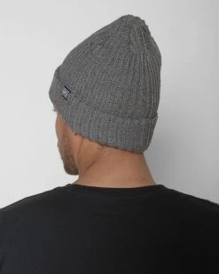 NLB Script Chunky Knit Grey Beanie 15 NLB Script Chunky Knit Grey Beanie