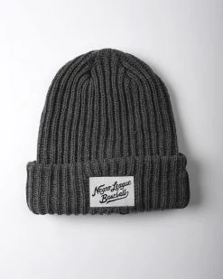 NLB Script Chunky Knit Grey Beanie