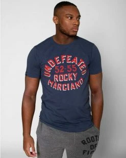 SPORT AND ICON Rocky Marciano Undefeated Navy Tee