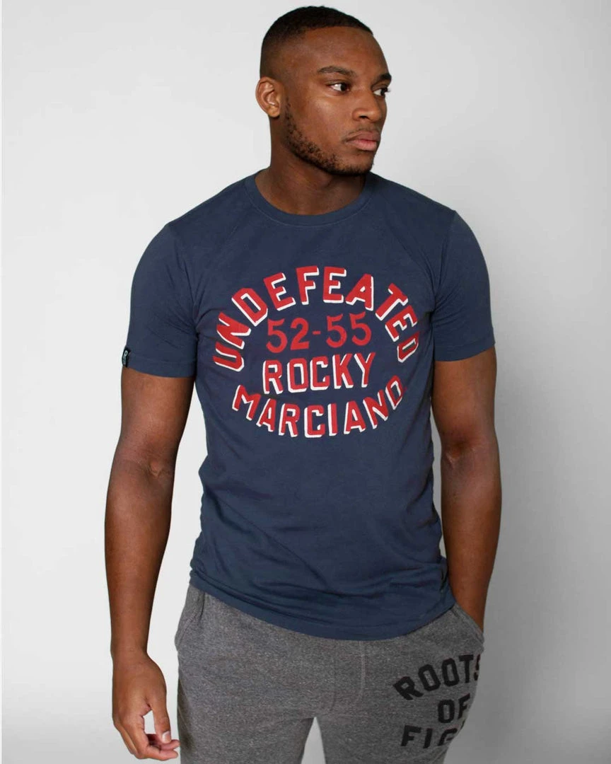 SPORT AND ICON Rocky Marciano Undefeated Navy Tee 3 SPORT AND ICON Rocky Marciano Undefeated Navy Tee