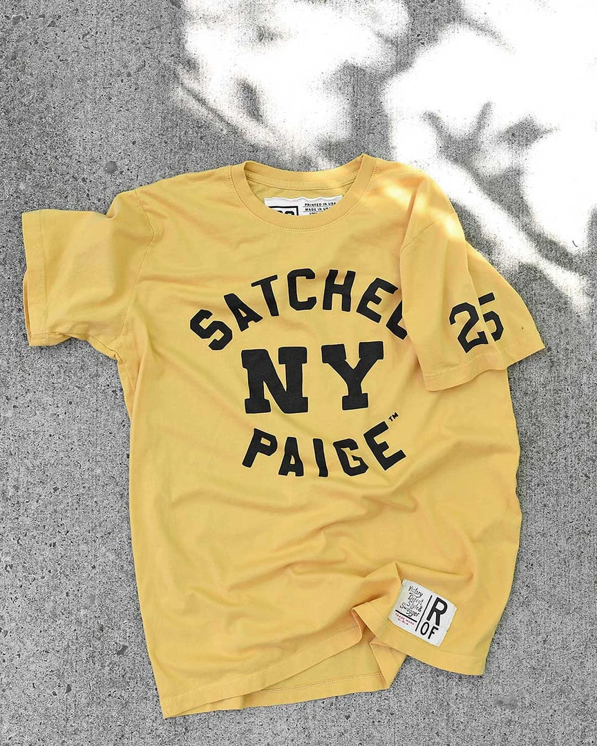Satchel Paige NY Yellow Tee NEW ARRIVALS 7 Satchel Paige NY Yellow Tee NEW ARRIVALS