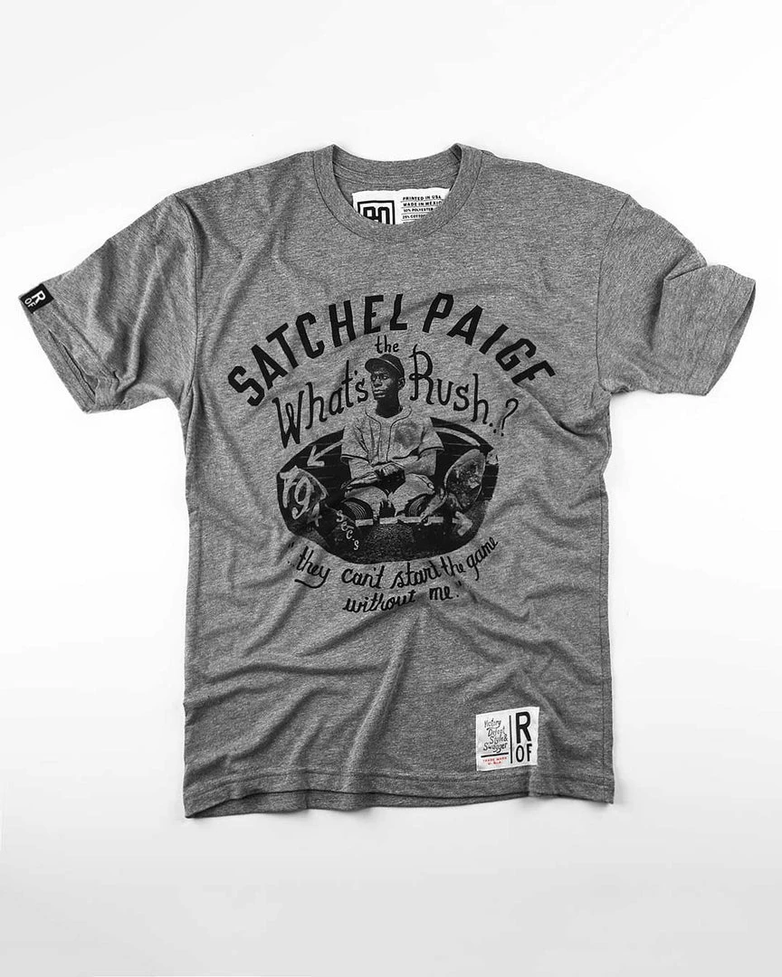Satchel Paige What's The Rush Grey Tee NEW ARRIVALS 8 Satchel Paige What's The Rush Grey Tee NEW ARRIVALS