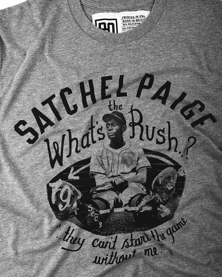 Satchel Paige What's The Rush Grey Tee NEW ARRIVALS 4 Satchel Paige What's The Rush Grey Tee NEW ARRIVALS
