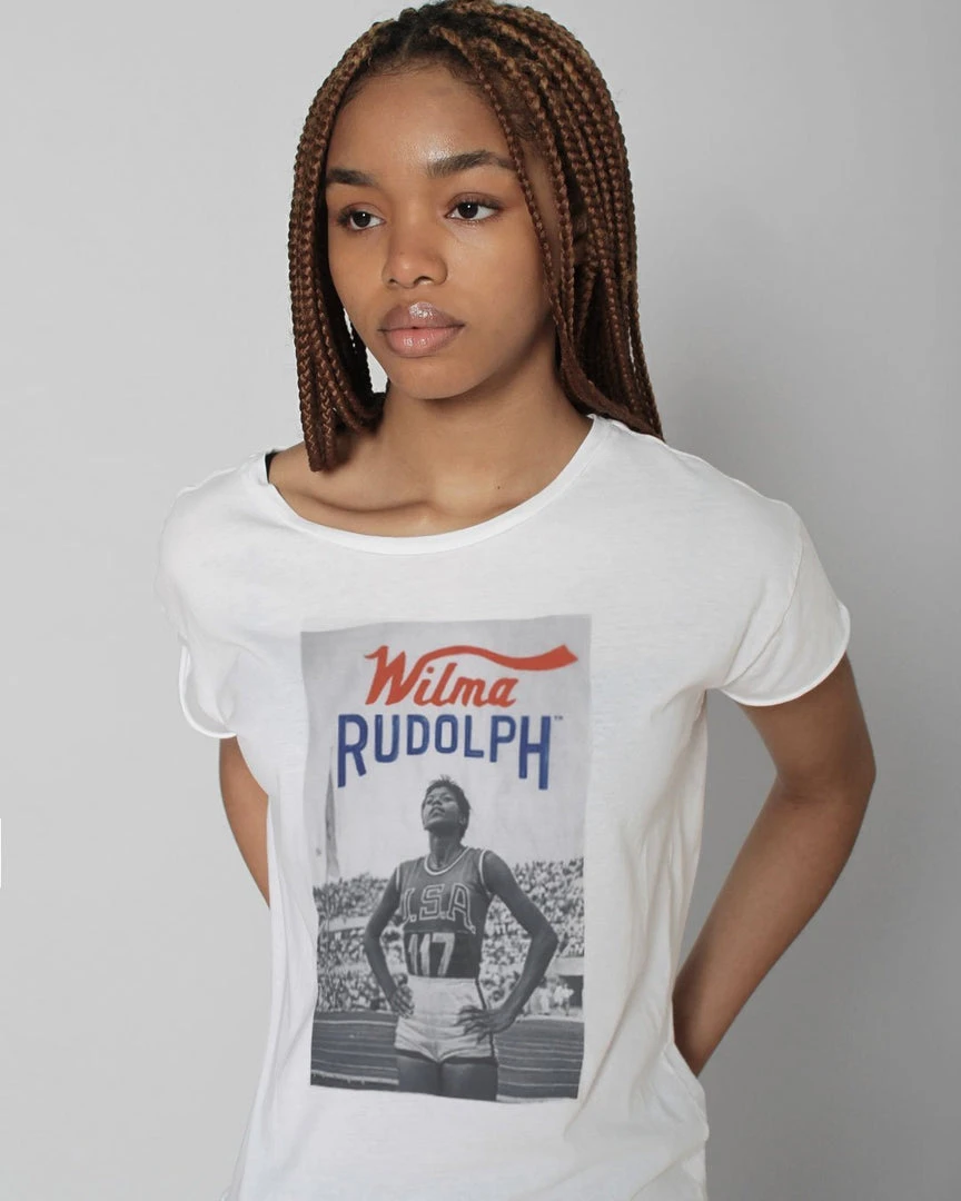 SPORT AND ICON Wilma Rudolph Photo Women's Tee 6 SPORT AND ICON Wilma Rudolph Photo Women's Tee